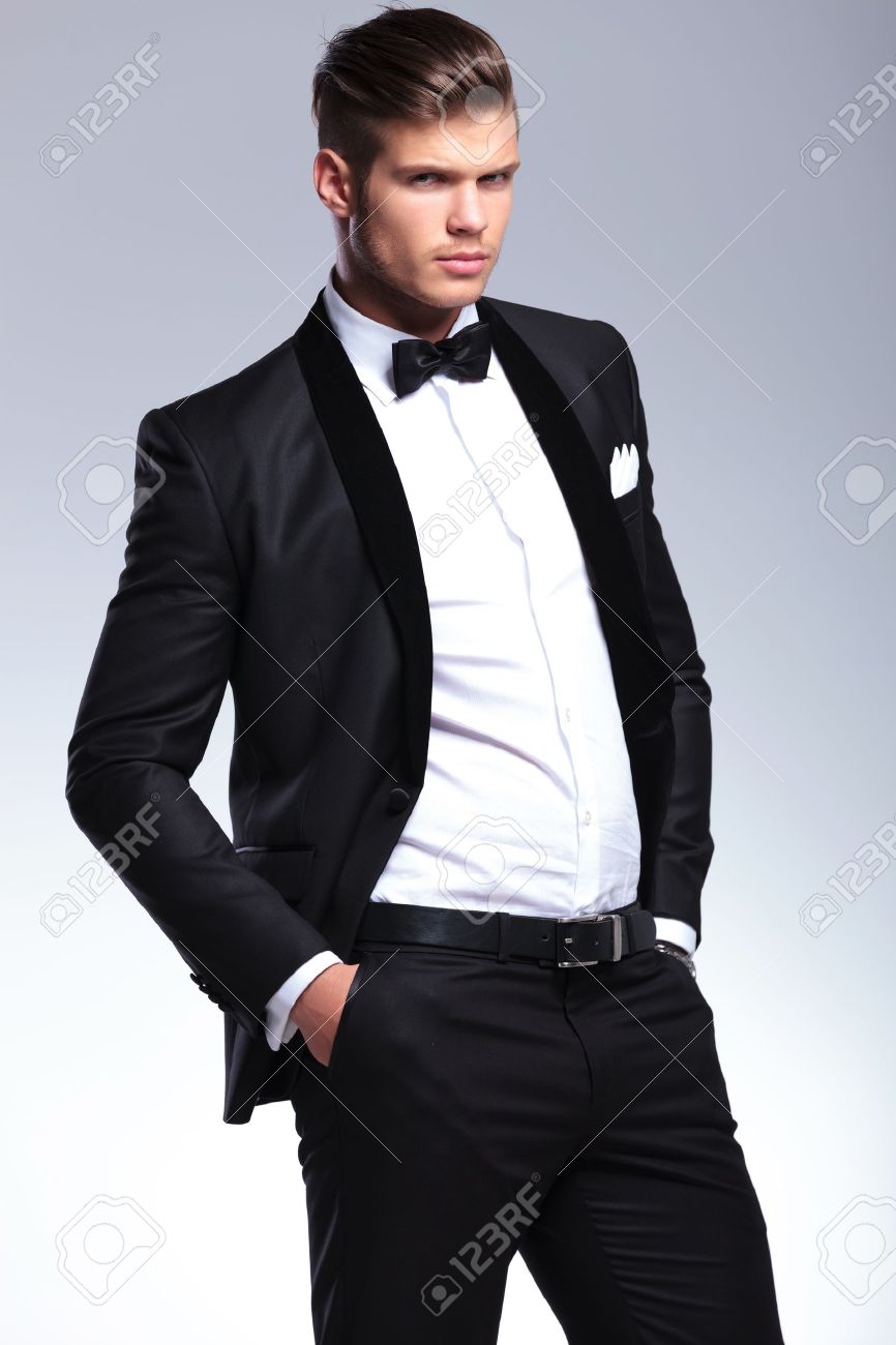 unbuttoned tuxedo shirt