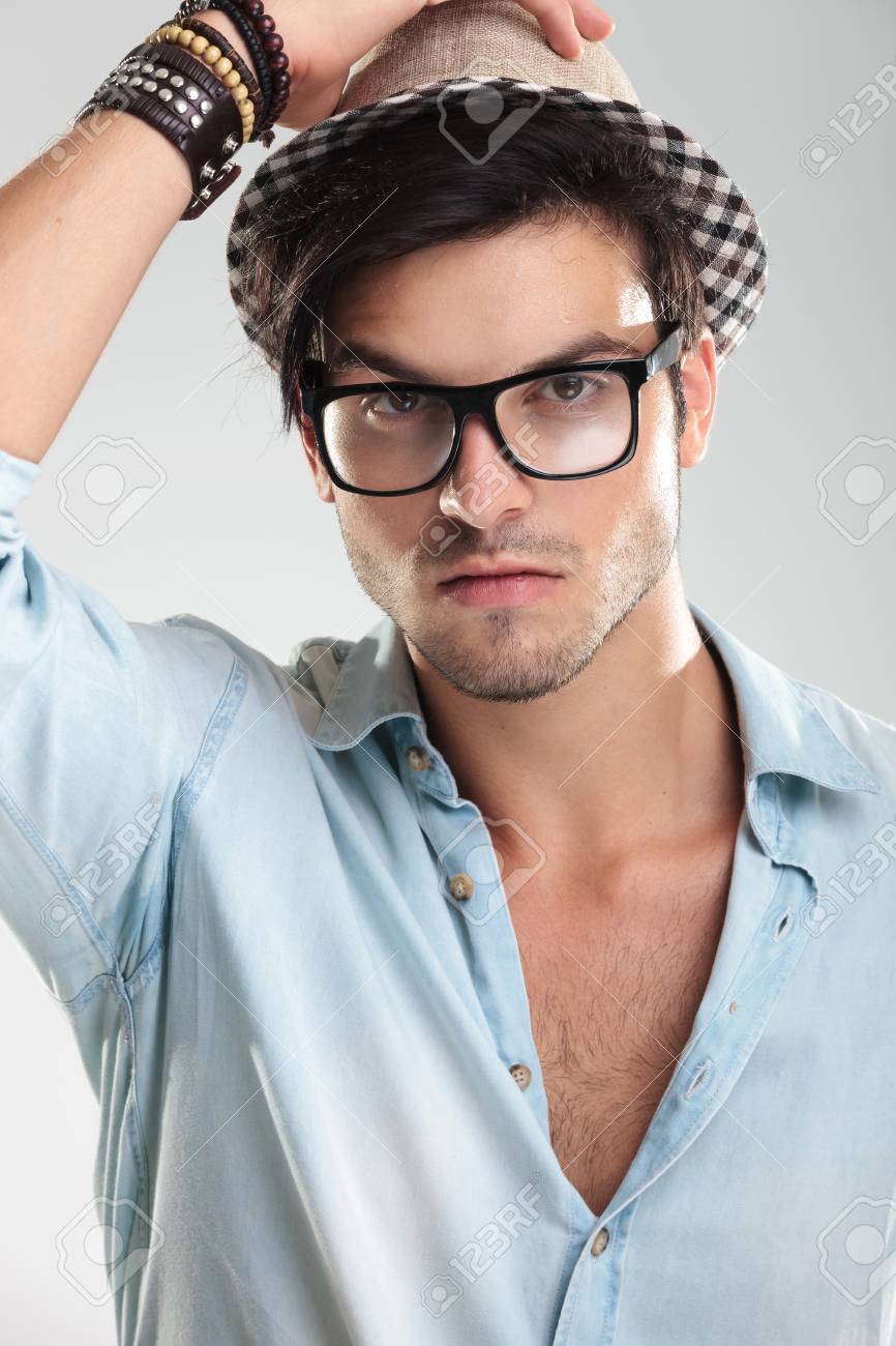 handsome man in glasses