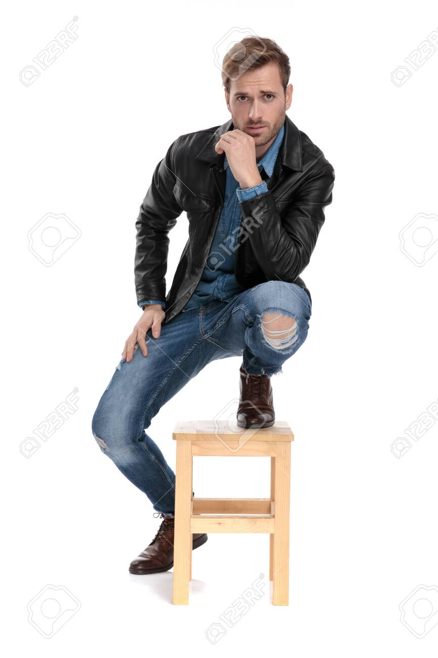 one leg black one leg white jeans