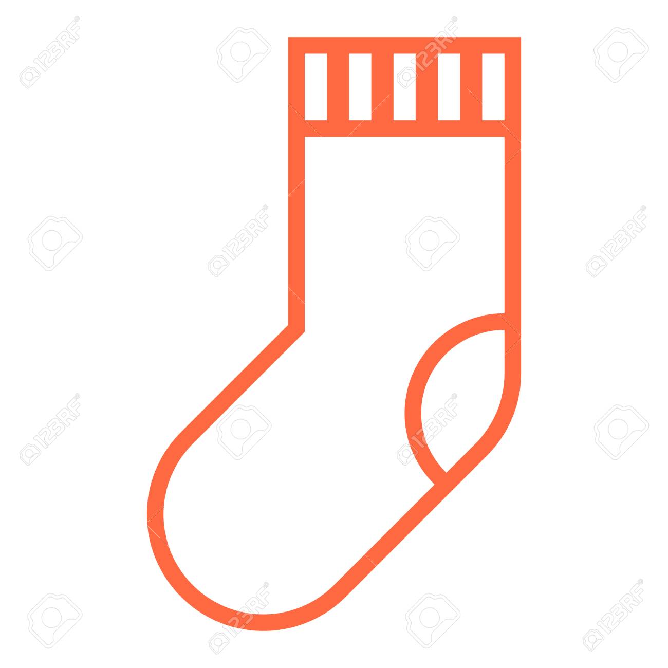 すべてのデザインに使用します 迅速かつ簡単なカストマイズ形状 クリスマスのストッキングは 空の靴下または靴下状の袋です ベクター グラフィック グラフィック要素 のイラスト素材 ベクタ Image