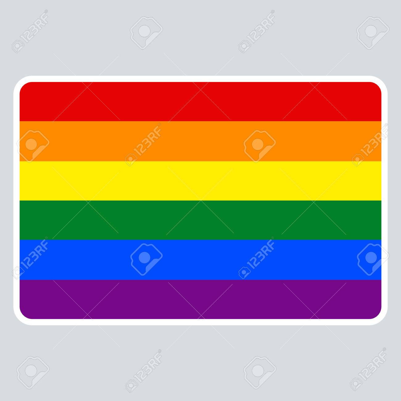 Selo En Todos Sus Diseños Etiqueta De Nombre En Blanco Sin Hola Mi Nombre Es Una Insignia Rectangular Pintada Con Los Colores De La Bandera Del Arco