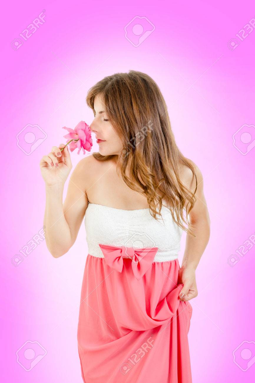 pink colour dress girl