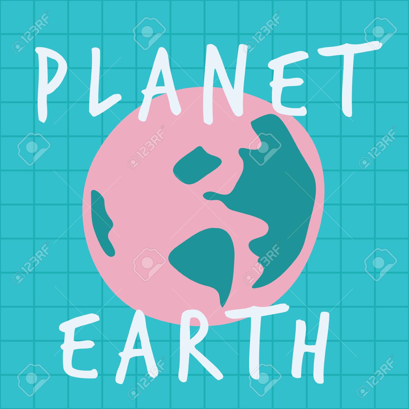 Planet Earth In Pink Pop Color A Playful Modern And Flexible Royalty Free Cliparts Vectors And Stock Illustration Image 101223898