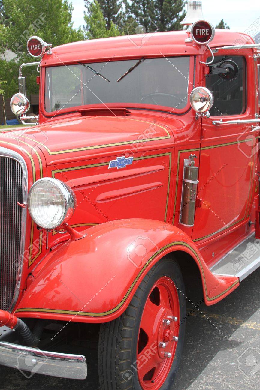 Fire Truck Vintage Fire Truck Ford Fire Truck Red Fire Truck