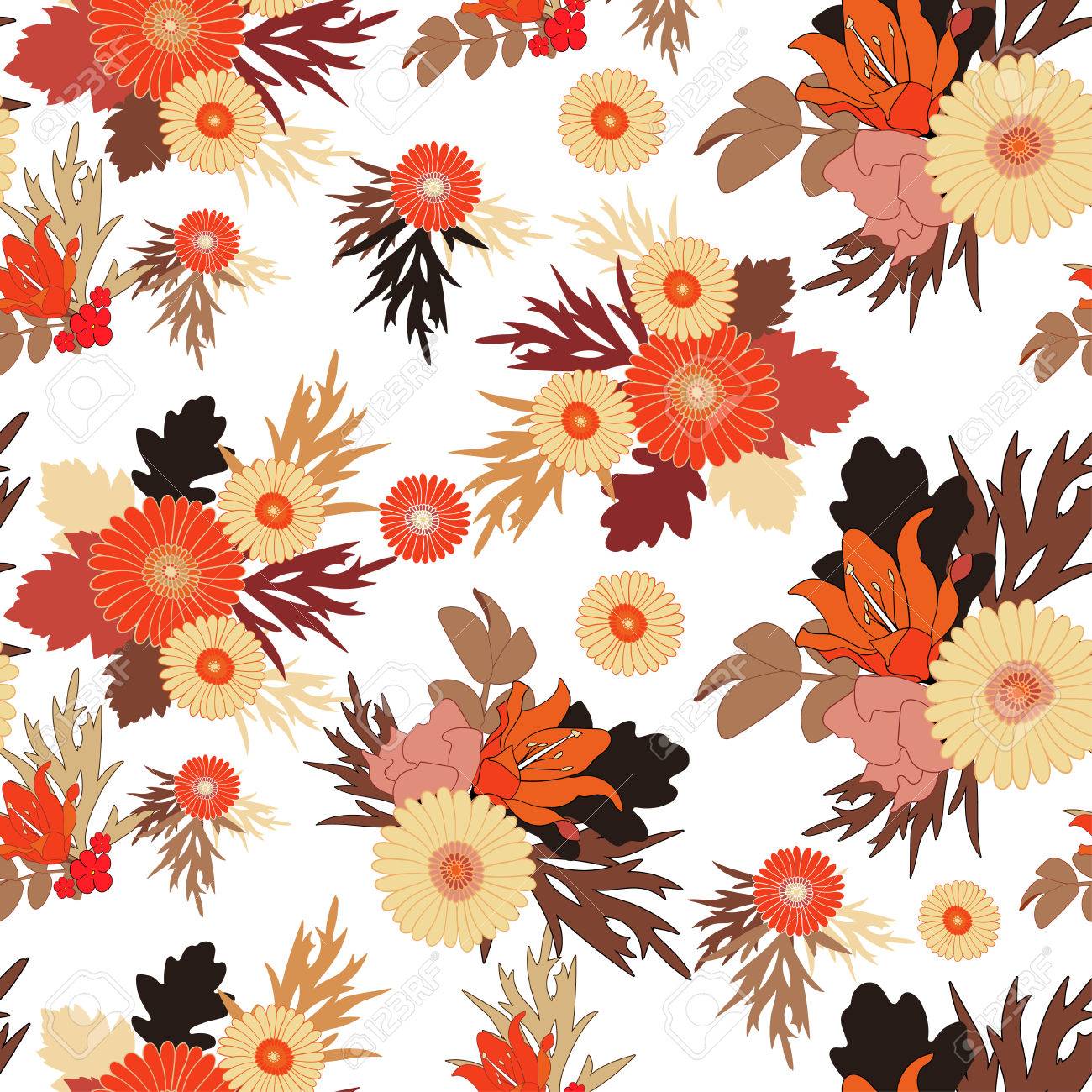 fall floral print