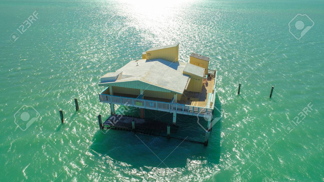 Aerial image of abandoned homes on stilts in Miami Florida - 93151317 Aerial image of abandoned homes on stilts in Miami Florida - 93151317