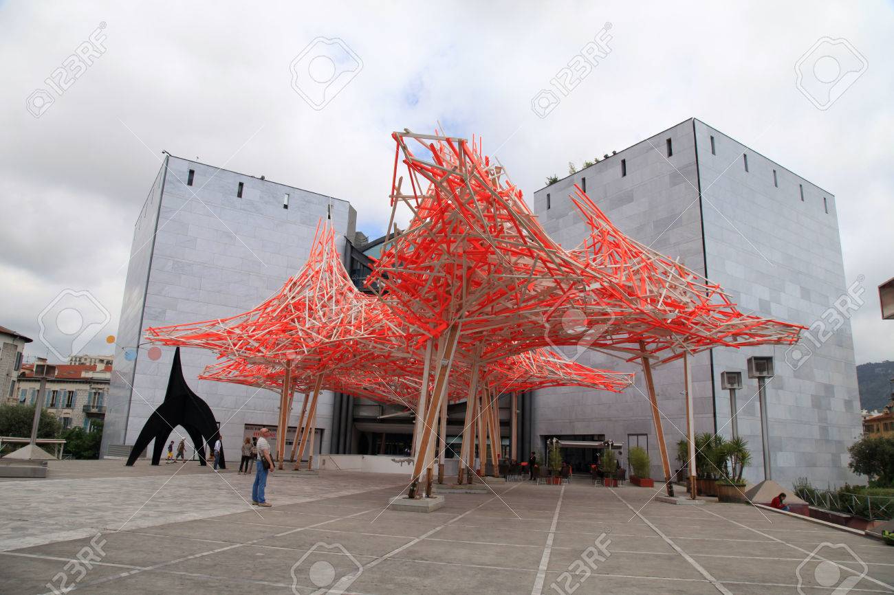 Modern Architecture France nice, france - may 14, 2013: modern architecture of the museum Modern Architecture France nice, france - may 14, 2013: modern architecture of the museum
