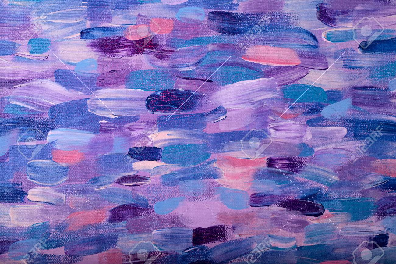 colorful abstract oil painting pattern on canvas as background stock