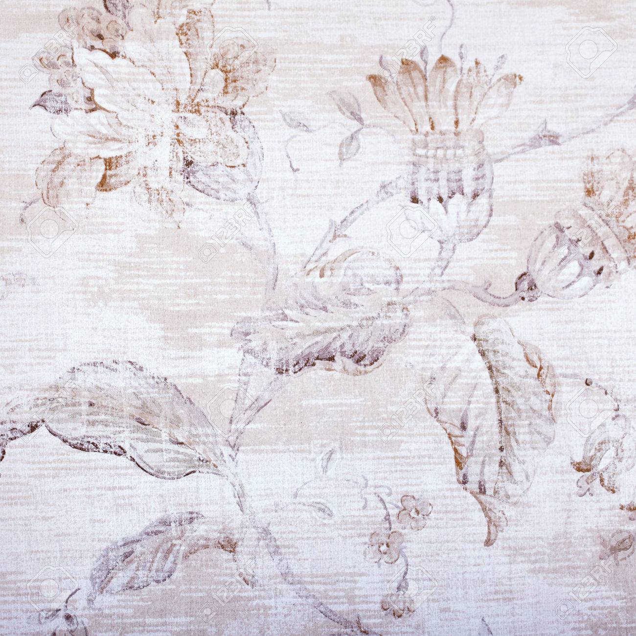 Vintage Beige Tapete Mit Shabby Chic Blumenmuster. Platz Getönten ... Vintage Beige Tapete Mit Shabby Chic Blumenmuster. Platz Getönten ...