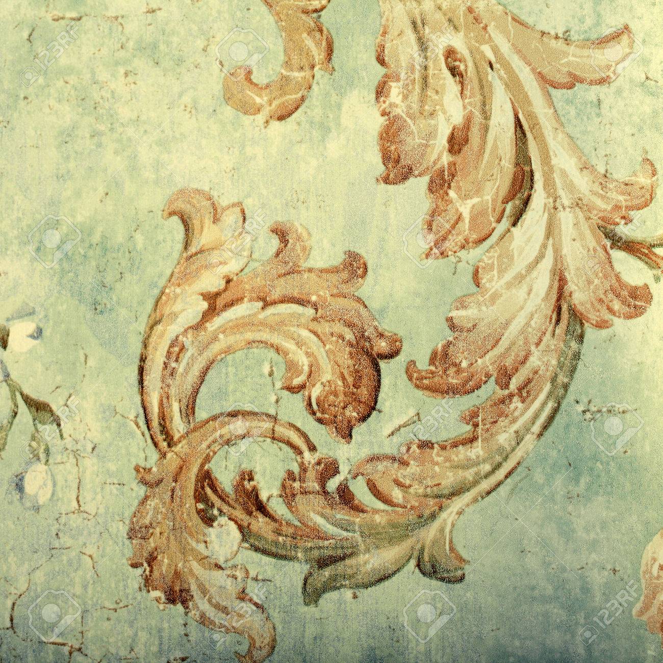 Detail Der Vintage Shabby Chic Tapeten Mit Floralen Viktorianischen ... Detail Der Vintage Shabby Chic Tapeten Mit Floralen Viktorianischen ...