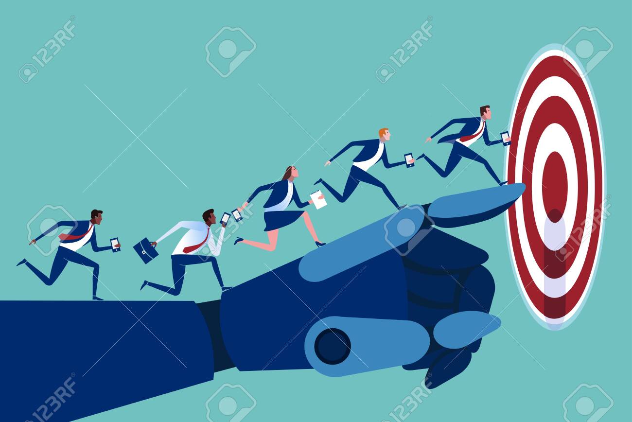 vector robot at target