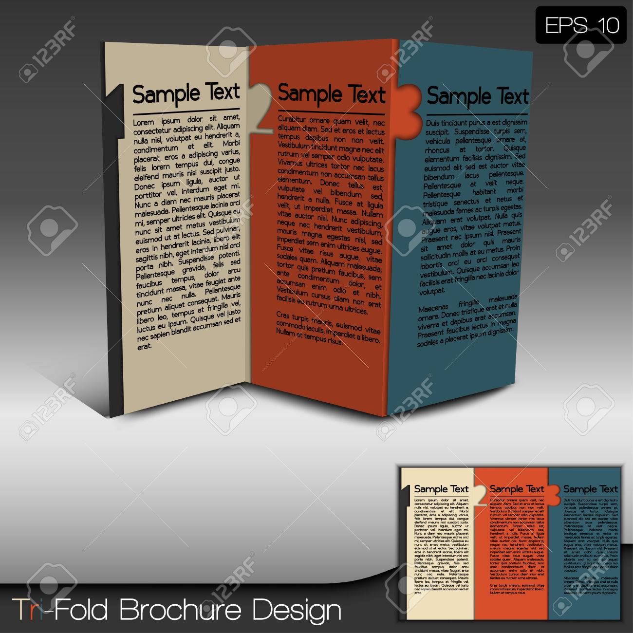 modern tri fold brochure design layout royalty free cliparts