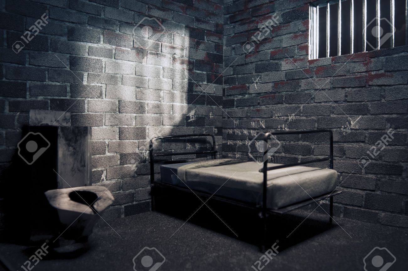 dark prison cell at night stock photo picture and royalty free