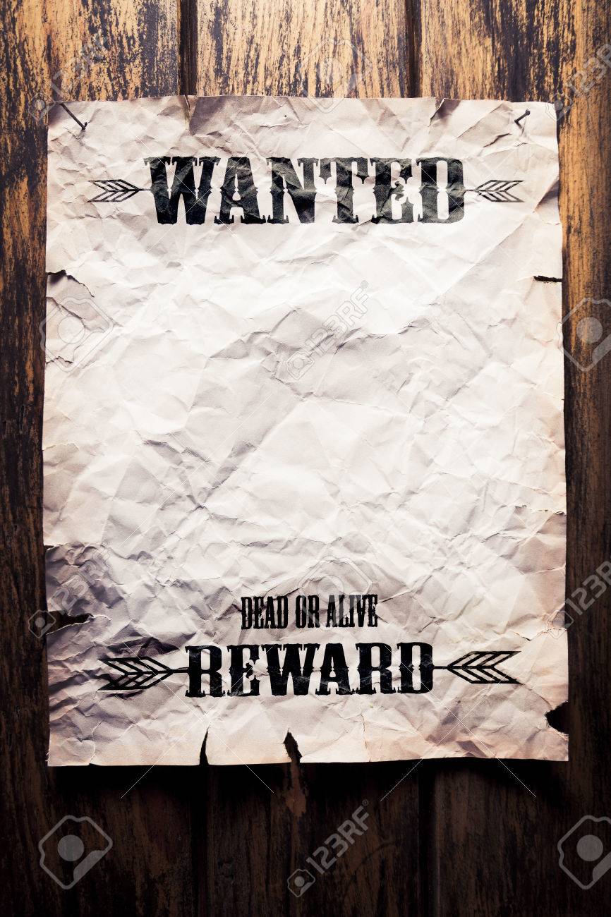 Poster Wanted dead or alive Stock Illustration