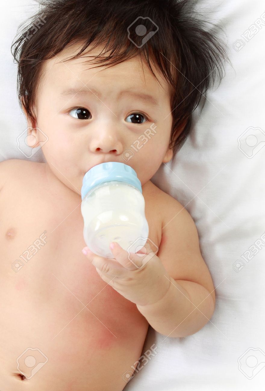 baby drinking milk