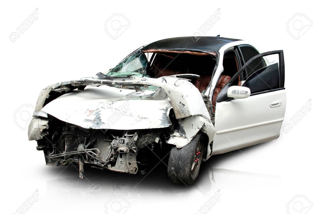 Weisses Auto Bei Einem Unfall Auf Einem Weissen Hintergrund Lizenzfreie Fotos Bilder Und Stock Fotografie Image 26766117