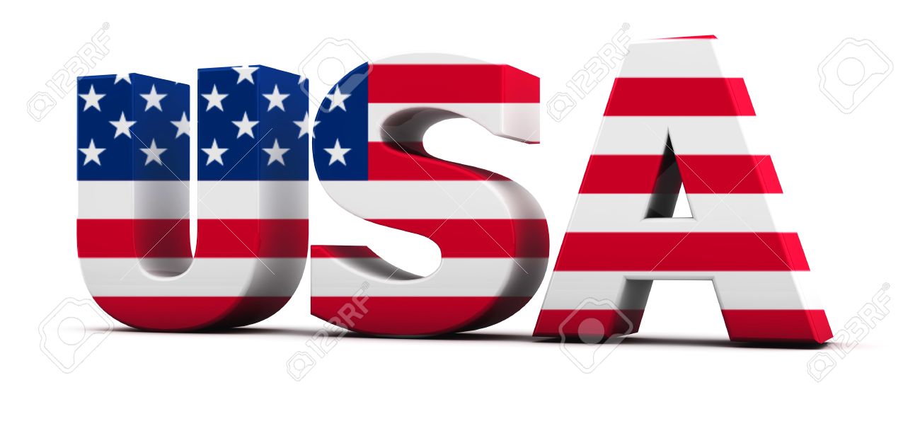 usa word to the flag in 3d stock photo picture and royalty free flag word