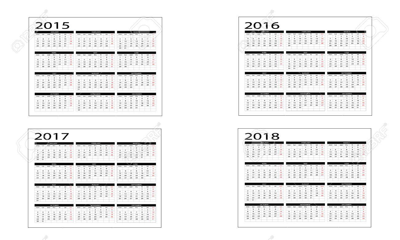 editable calendar 2015 2018