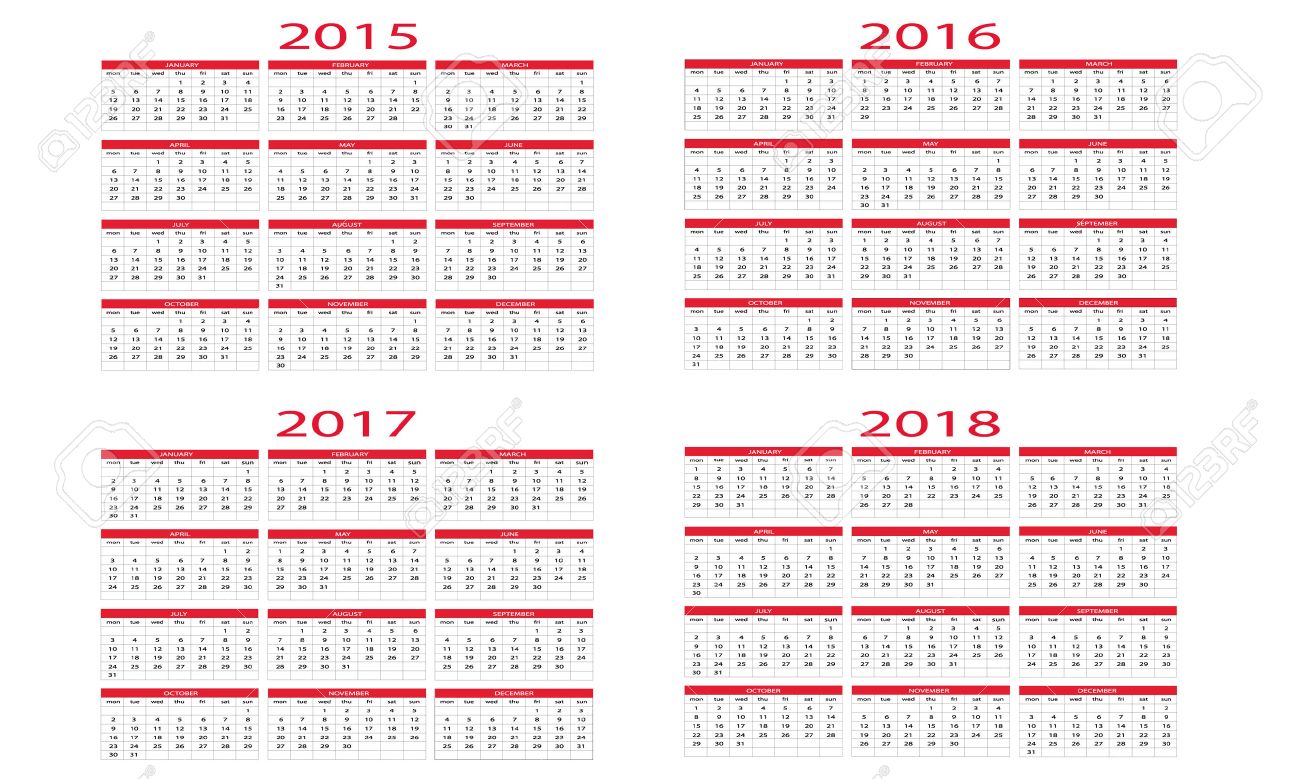 editable calendar 2015 2018
