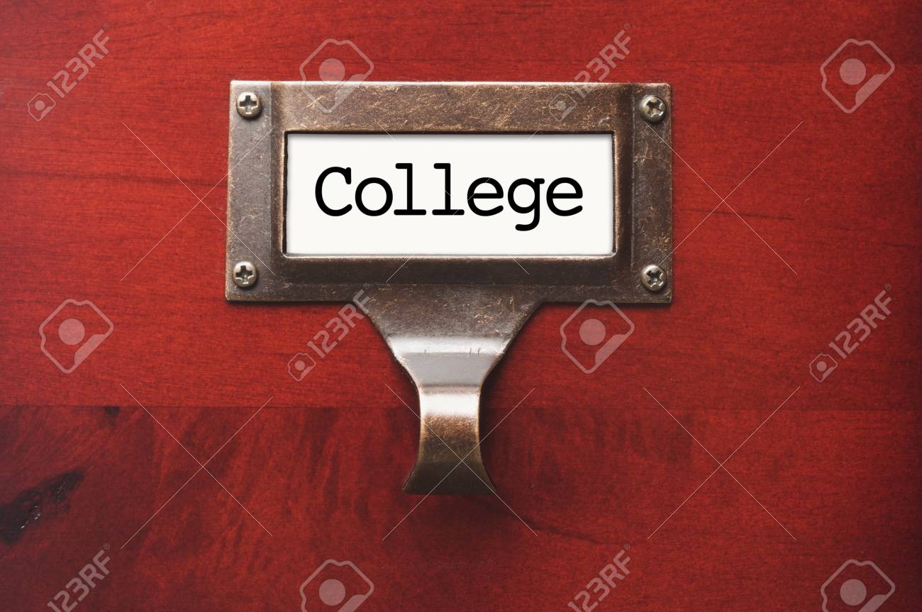 Lustrous Wooden Cabinet With College File Label In Dramatic Light Stock Photo Picture And Royalty Free Image Image 10872753