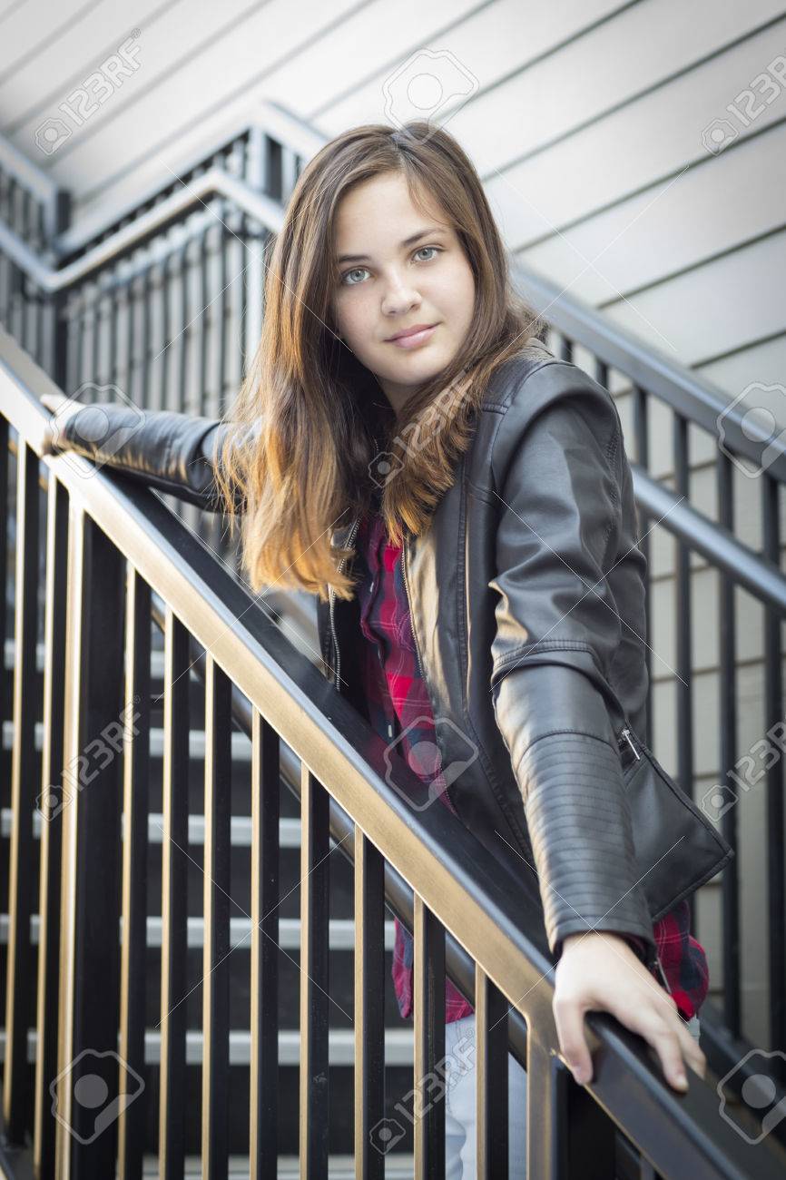 young girls leather jacket