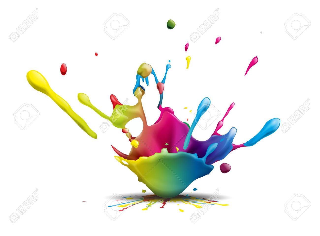 Abstract Illustration Of A Colorful Ink Splash Stock Photo Picture And Royalty Free Image Image 23017614
