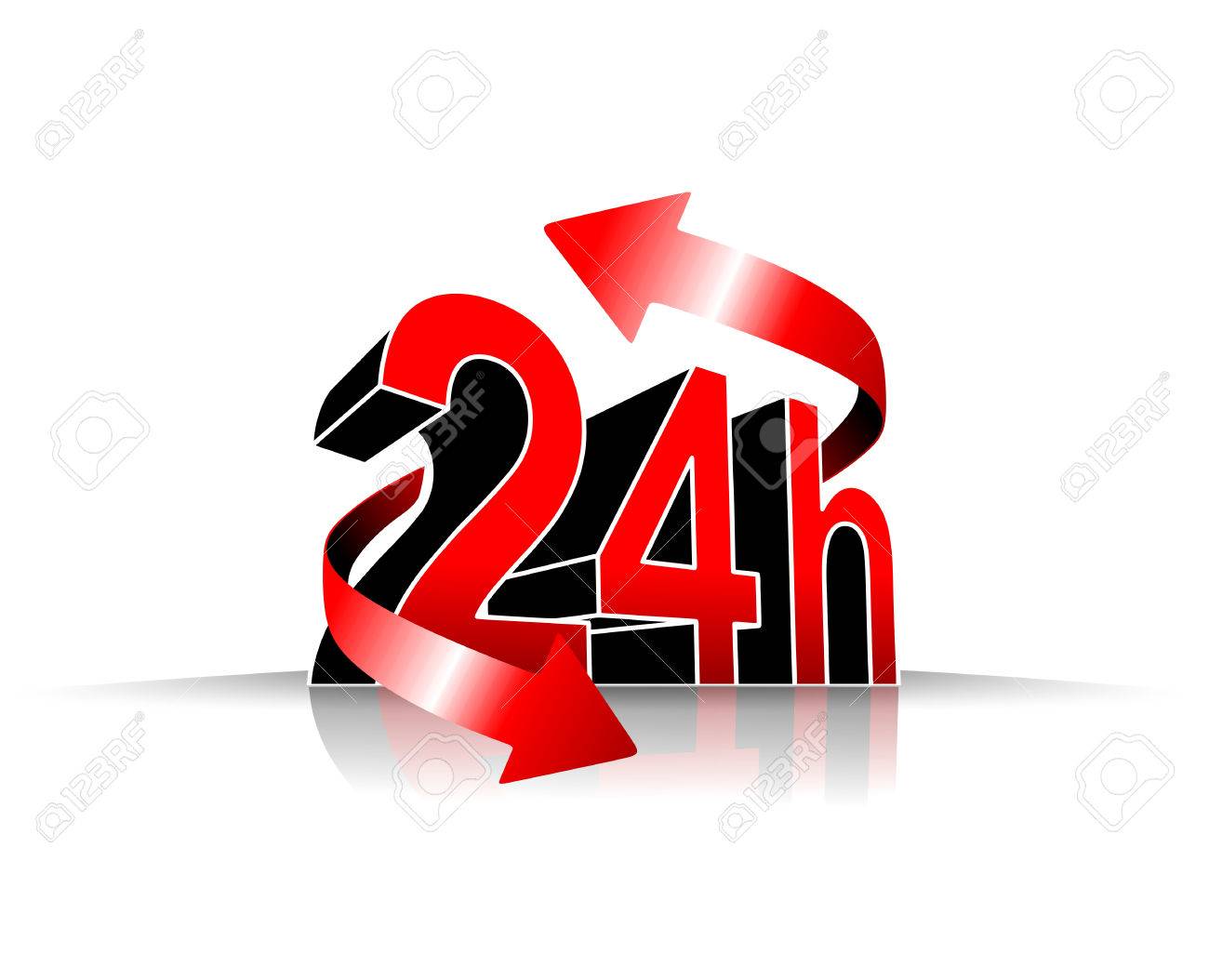 Symbolische Zahl Vierundzwanzig Als Metapher Fur Die 24 Stunden Service Lizenzfreie Fotos Bilder Und Stock Fotografie Image 26240939