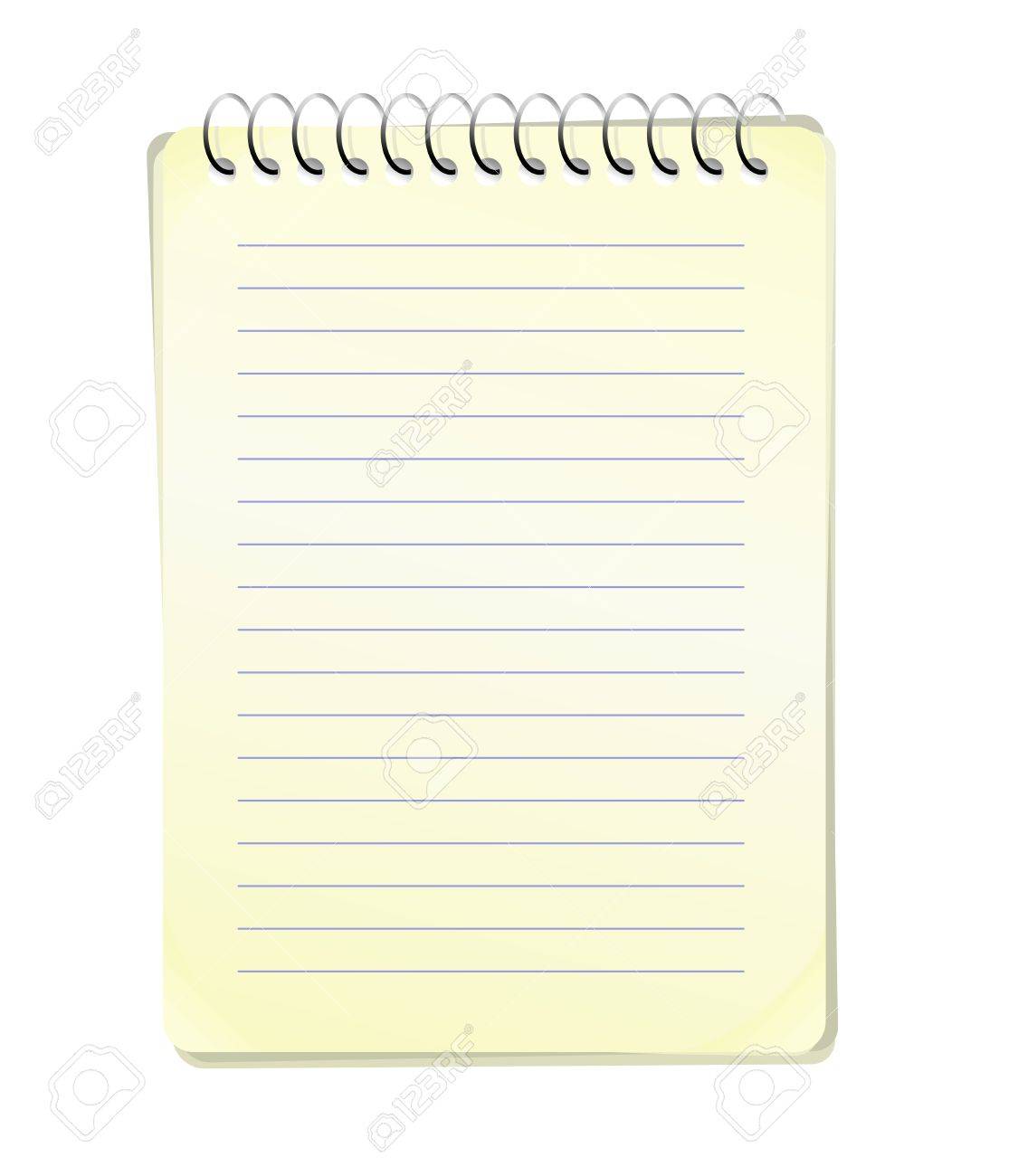 abstract illustration of a blank memo pad blank memo