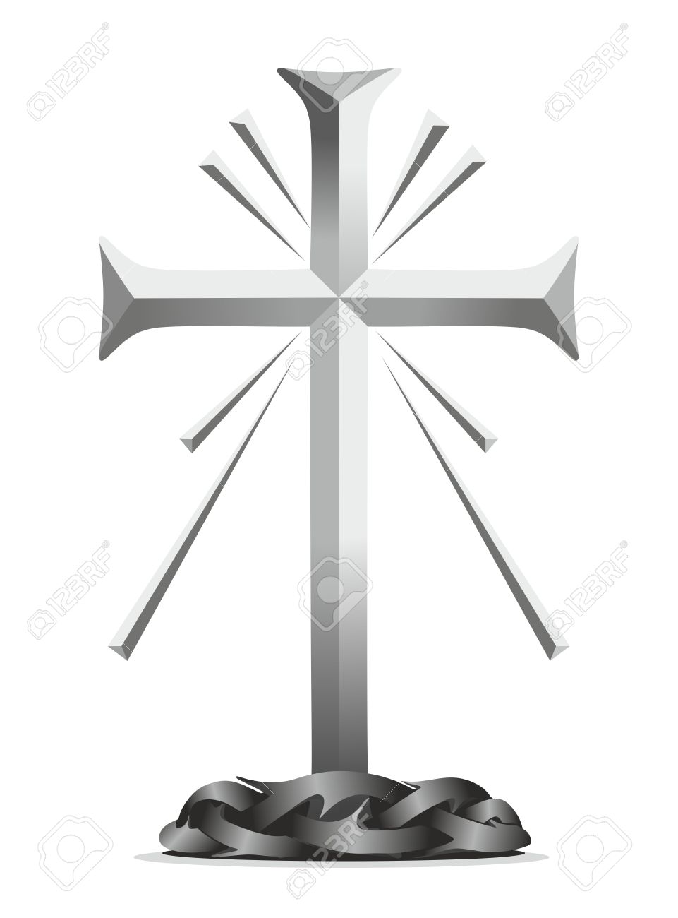 Un Element Decoratif Avec La Croix De Deces Banque D Images Et Photos Libres De Droits Image