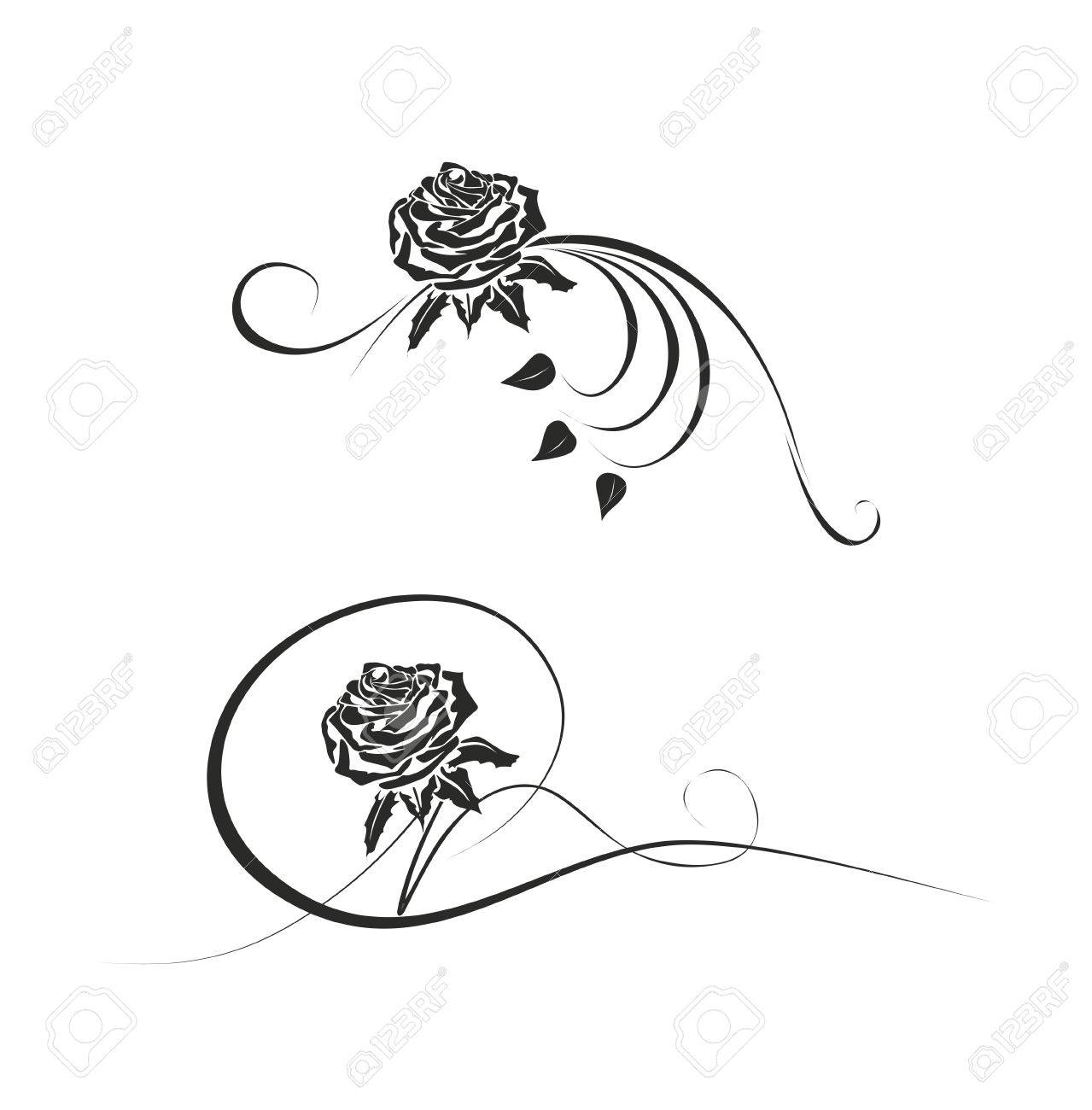 Elemento Floral Para La Tarjeta O Esquela Pesames Fotos Retratos