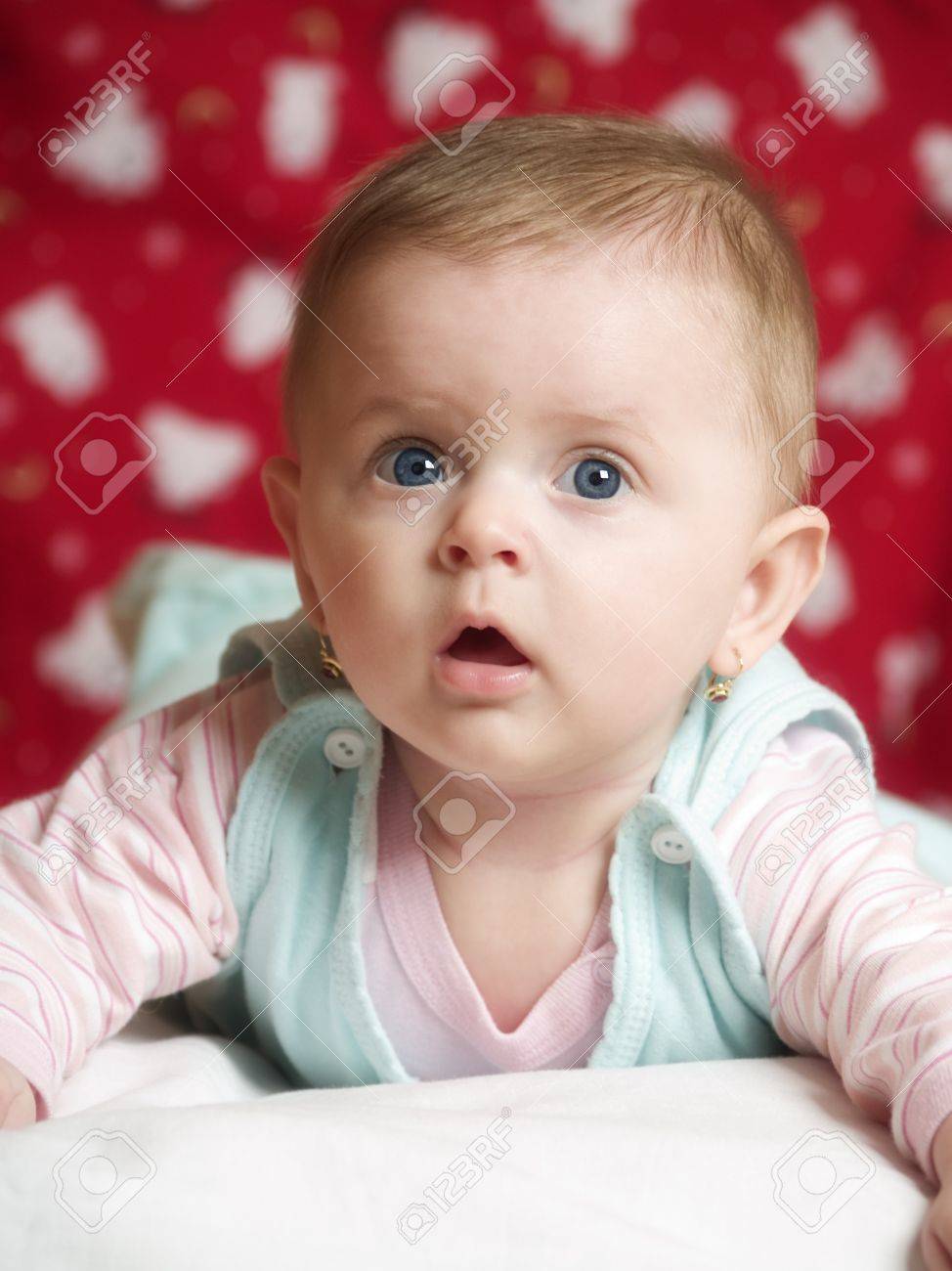 Stüdyo Portre Sex Aylık Bir Bebek Royalty Free Stok Fotoğraf  