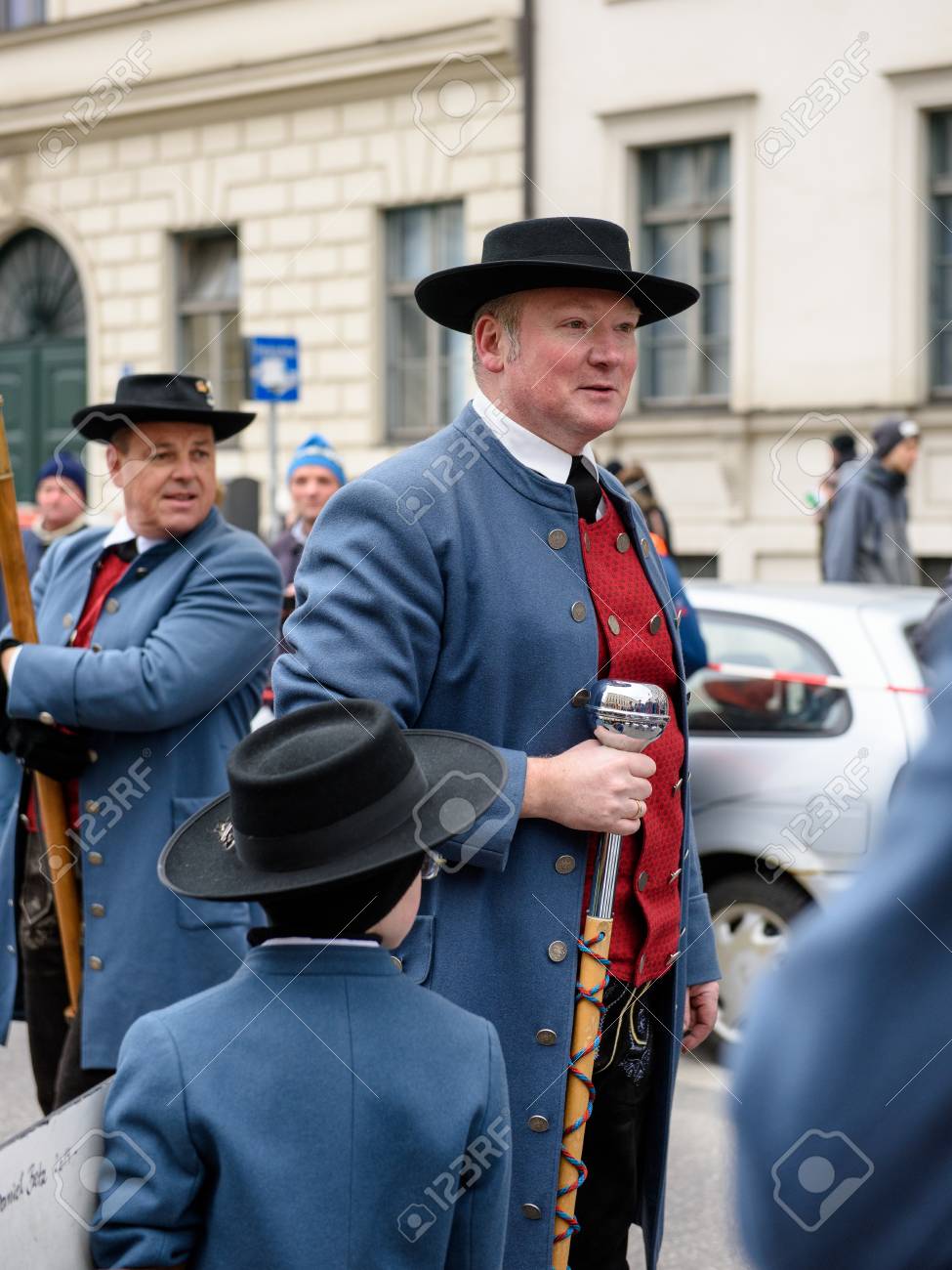ミュンヘン ババリア ドイツ 16 年 3 月 13 日 聖パトリックの日のパレードで 伝統的なバイエルンの服男性のバンドのフロントマンにクローズ アップ 音楽バンドの名前は Spielmannszug ミュンヘンです の写真素材 画像素材 Image 7786
