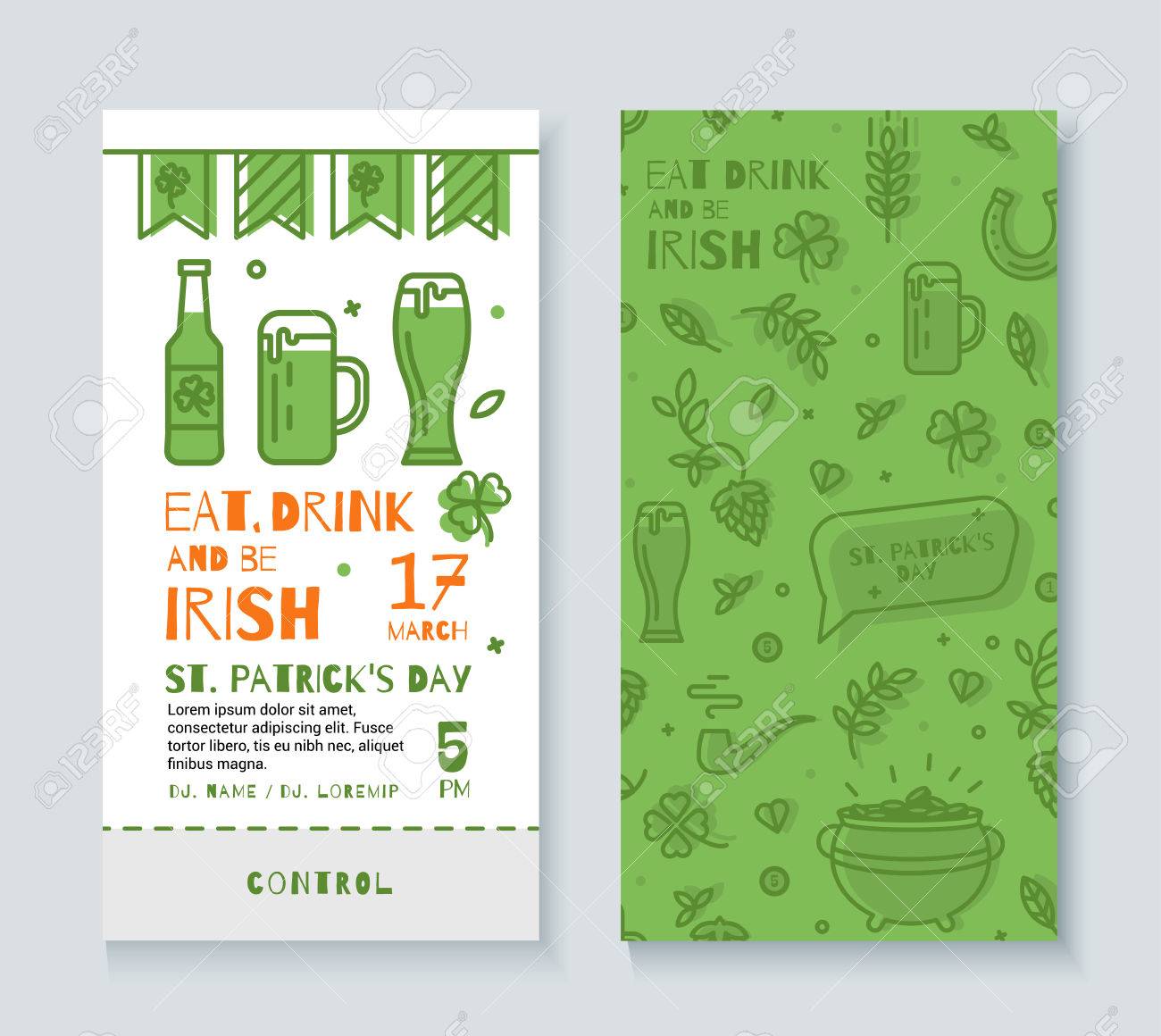 collection of banners for st patricks day simple sleek design simple flyers design