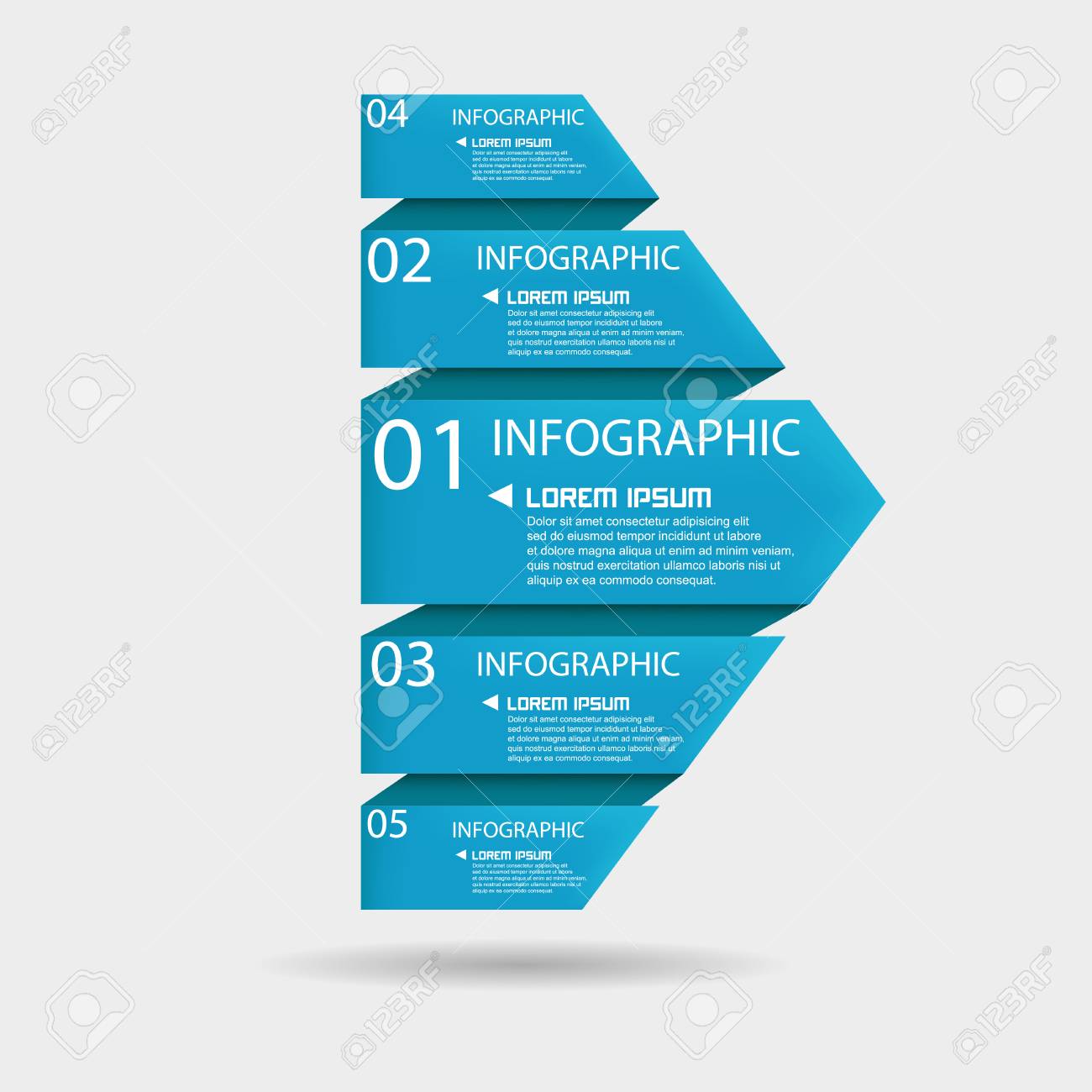 origami arrow infographic template royalty free cliparts vectors arrow infographic