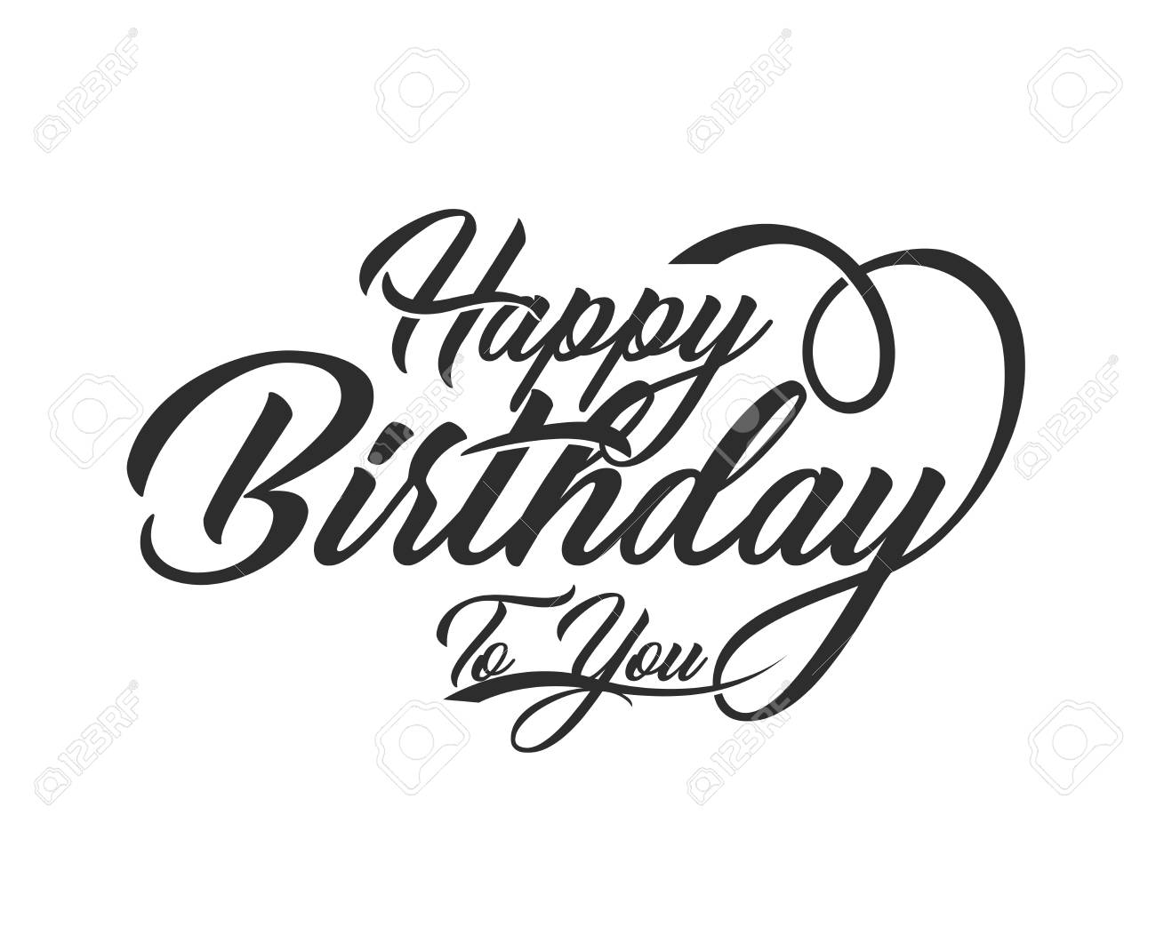 3\u201d Happy Birthday Typography