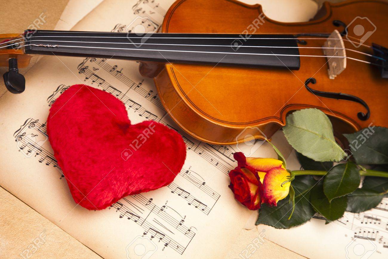 Violin Music Love And Extasy Everything For Valentines Stock Photo Picture And Royalty Free Image Image