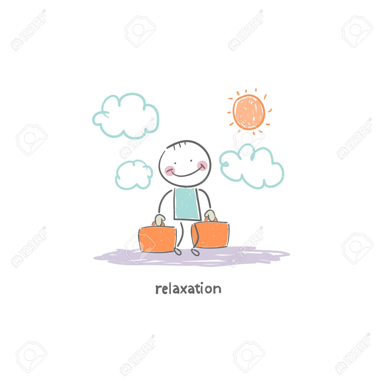 バカンス男 イラスト のイラスト素材 ベクタ Image