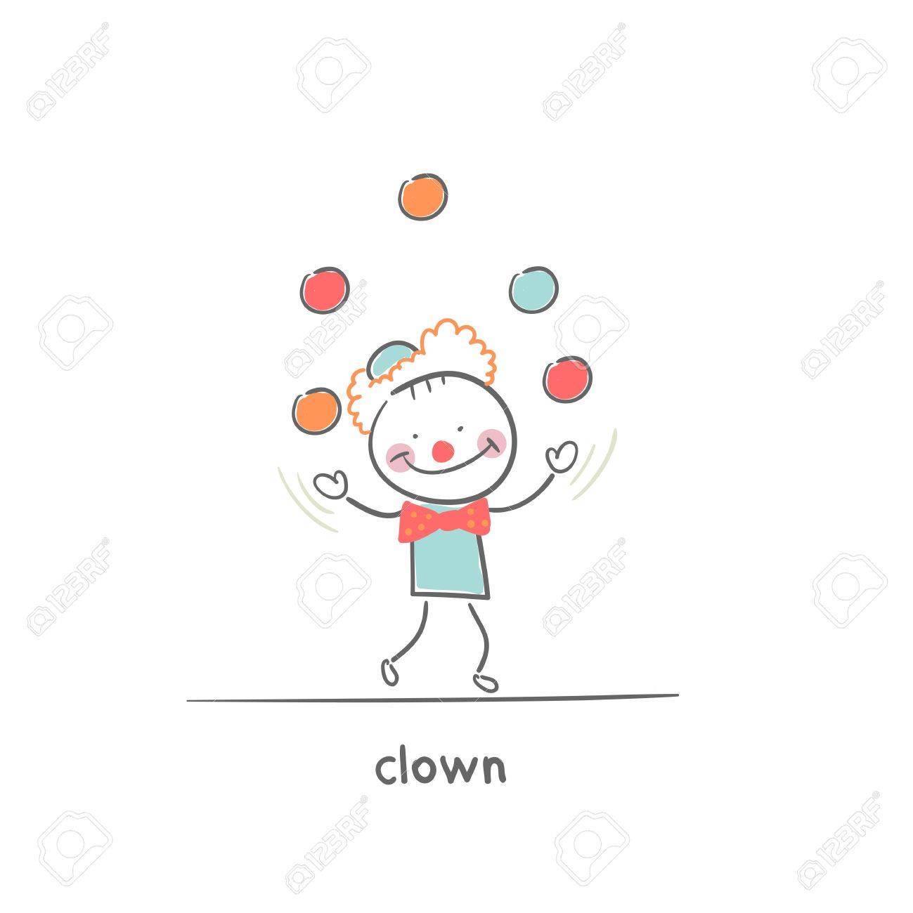 Clown Juggling Illustration Stock Photo Picture And Royalty Free Image Image
