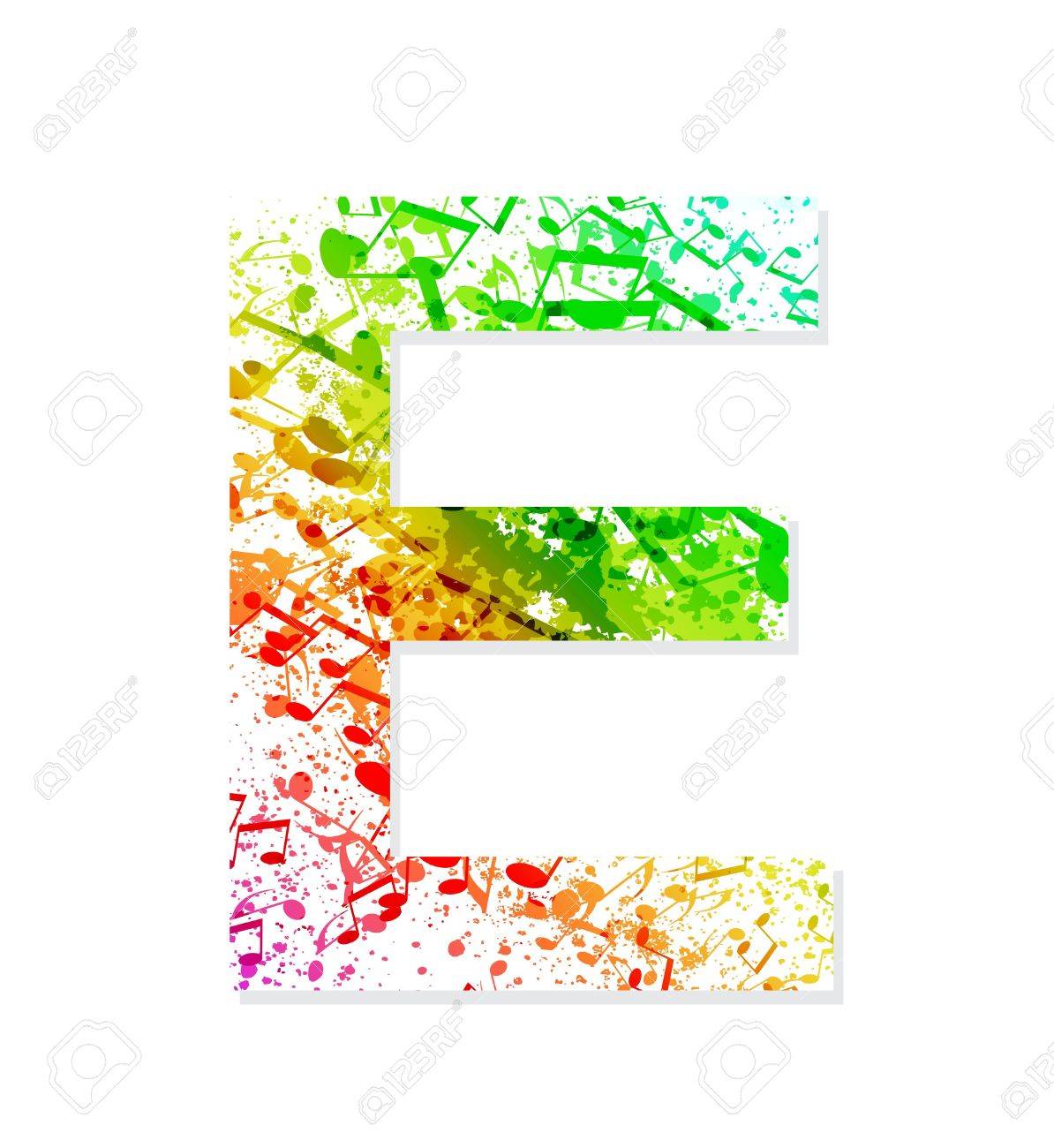 Music Theme Grungy Font Letter E Royalty Free Cliparts Vectors And Stock Illustration Image