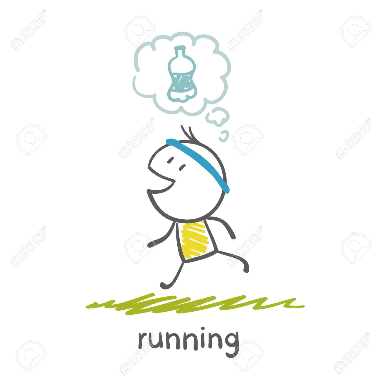 イラストを走っている人 のイラスト素材 ベクタ Image