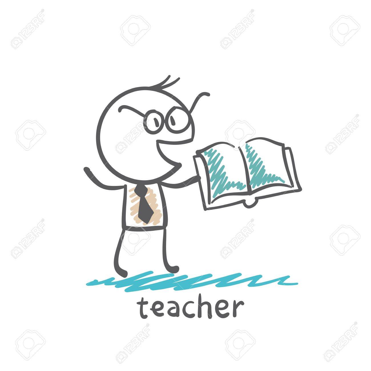 teacher with book illustration - 36068995 teacher with book illustration - 36068995