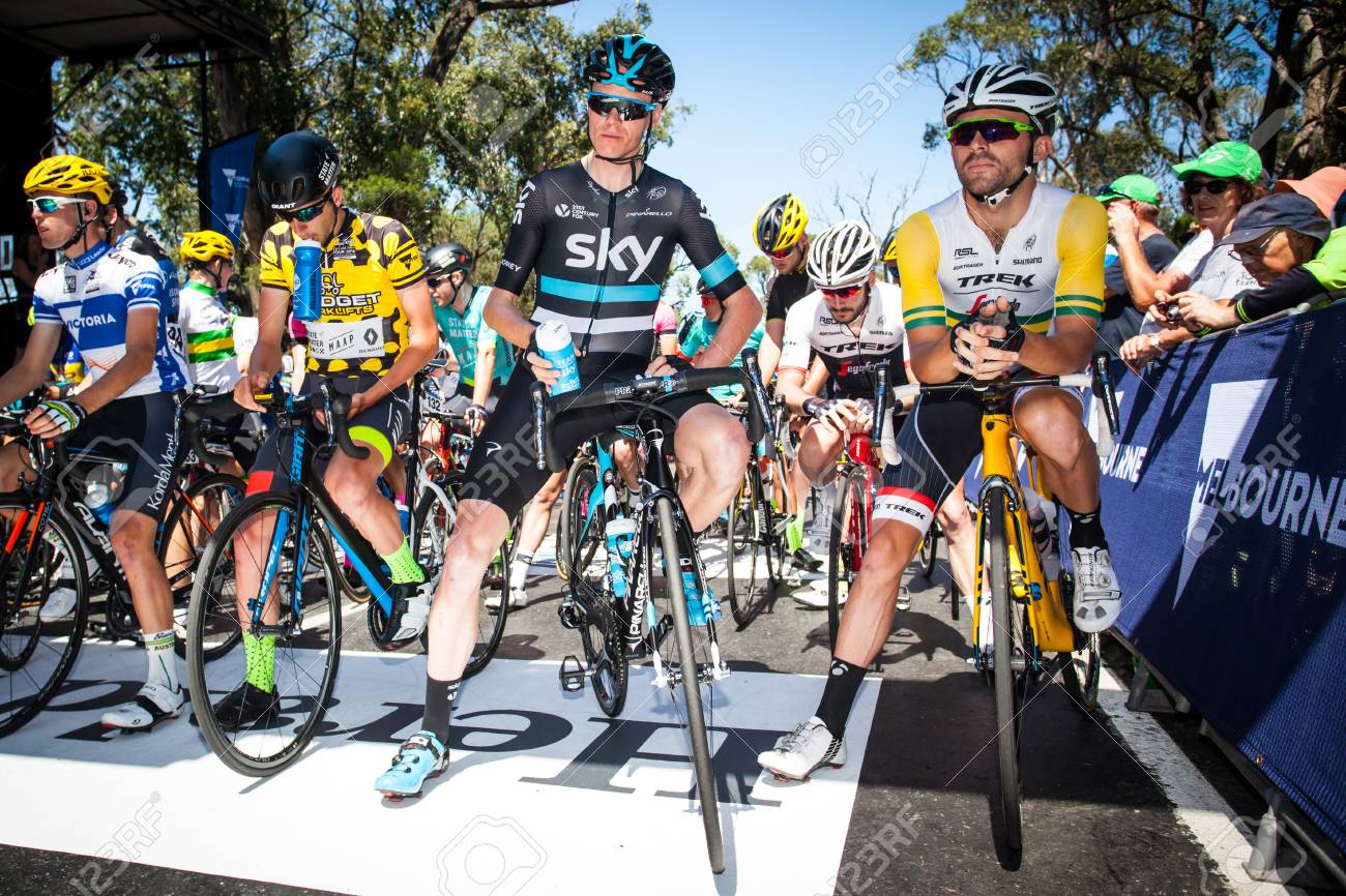 メルボルン、オーストラリア - 2 月 7 日: チーム Sky のクリス 
