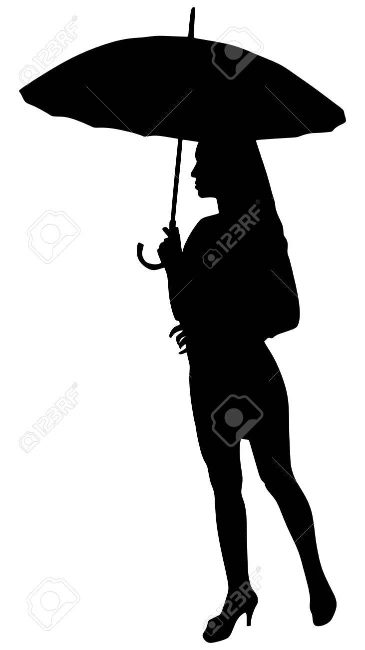 傘を持つ少女ベクトルします のイラスト素材 ベクタ Image 54818239