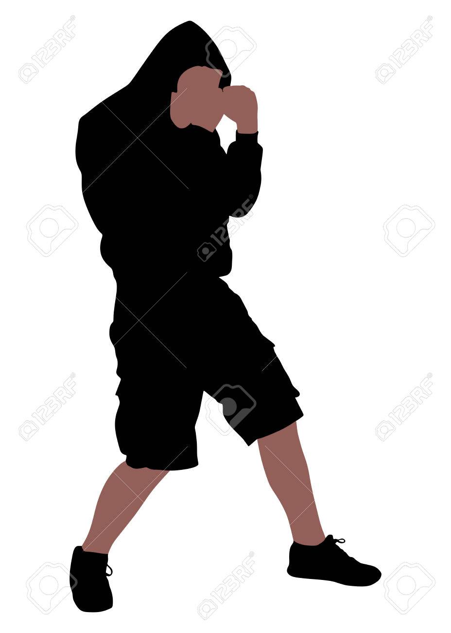 戦闘機人の身に着けている黒パーカー ベクトル のイラスト素材 ベクタ Image