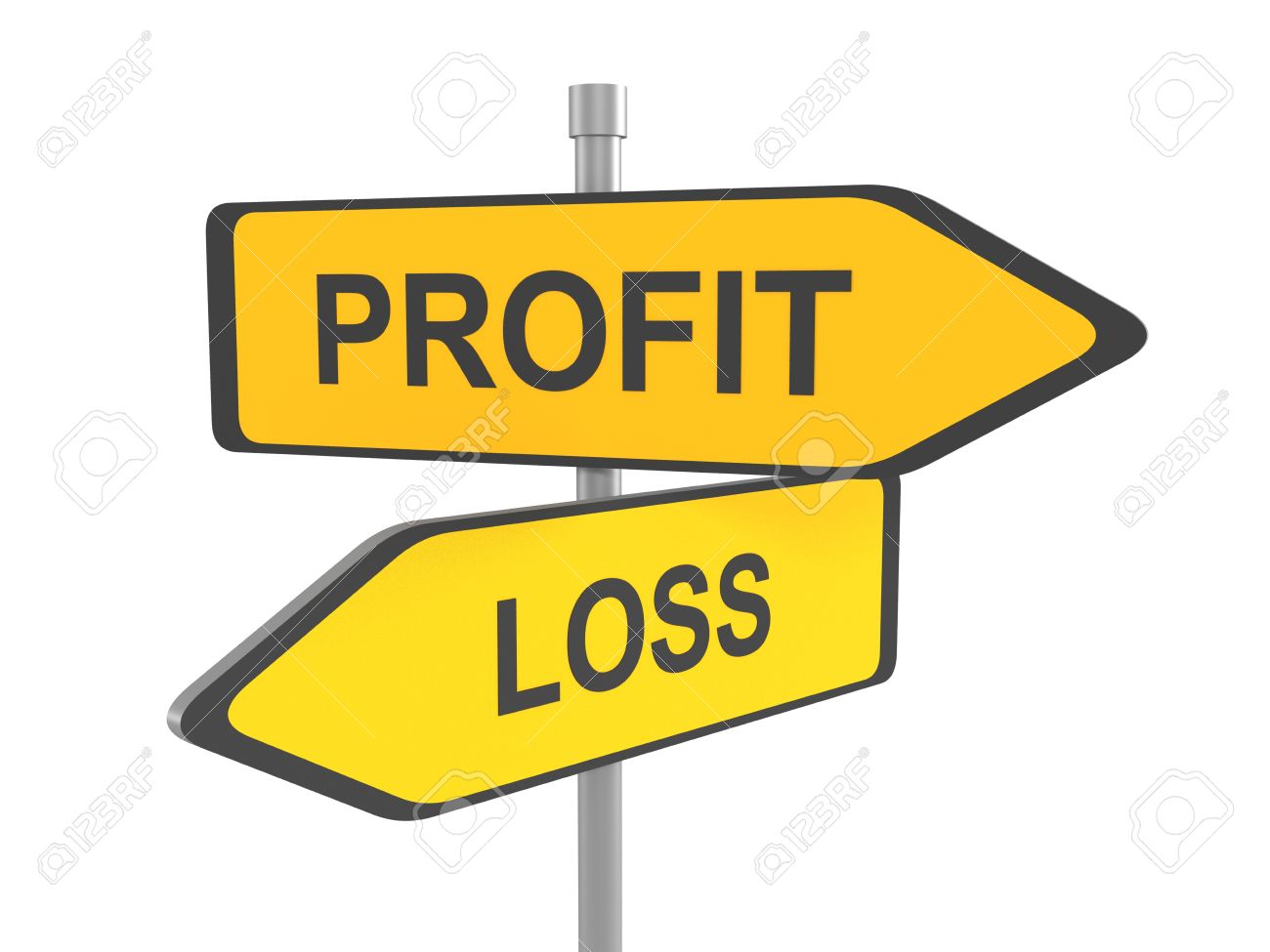 profit or loss road sign profit or loss win or loose financial
