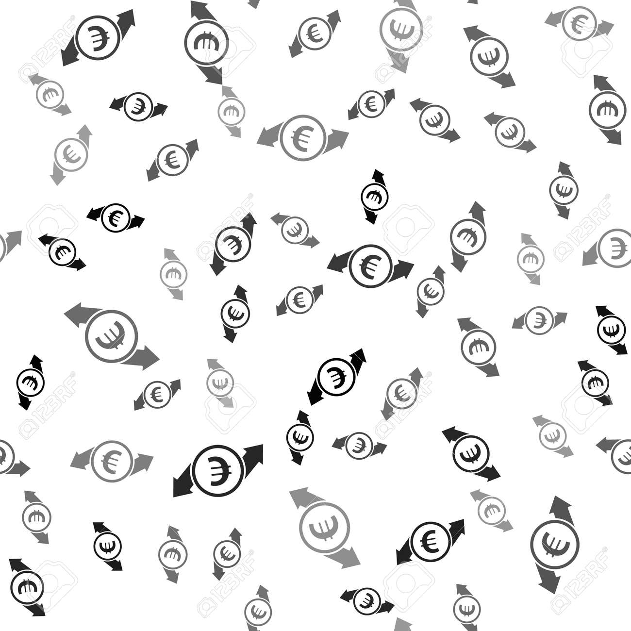 Black Financial growth and euro coin icon isolated seamless pattern on white background. Increasing revenue. Vector Illustration - 149856600 Black Financial growth and euro coin icon isolated seamless pattern on white background. Increasing revenue. Vector Illustration - 149856600