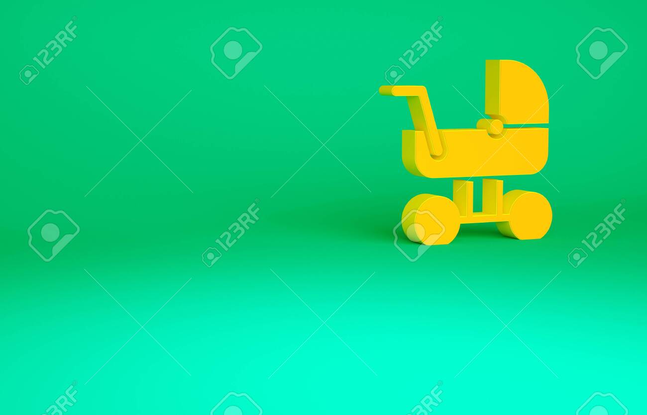 orange baby stroller