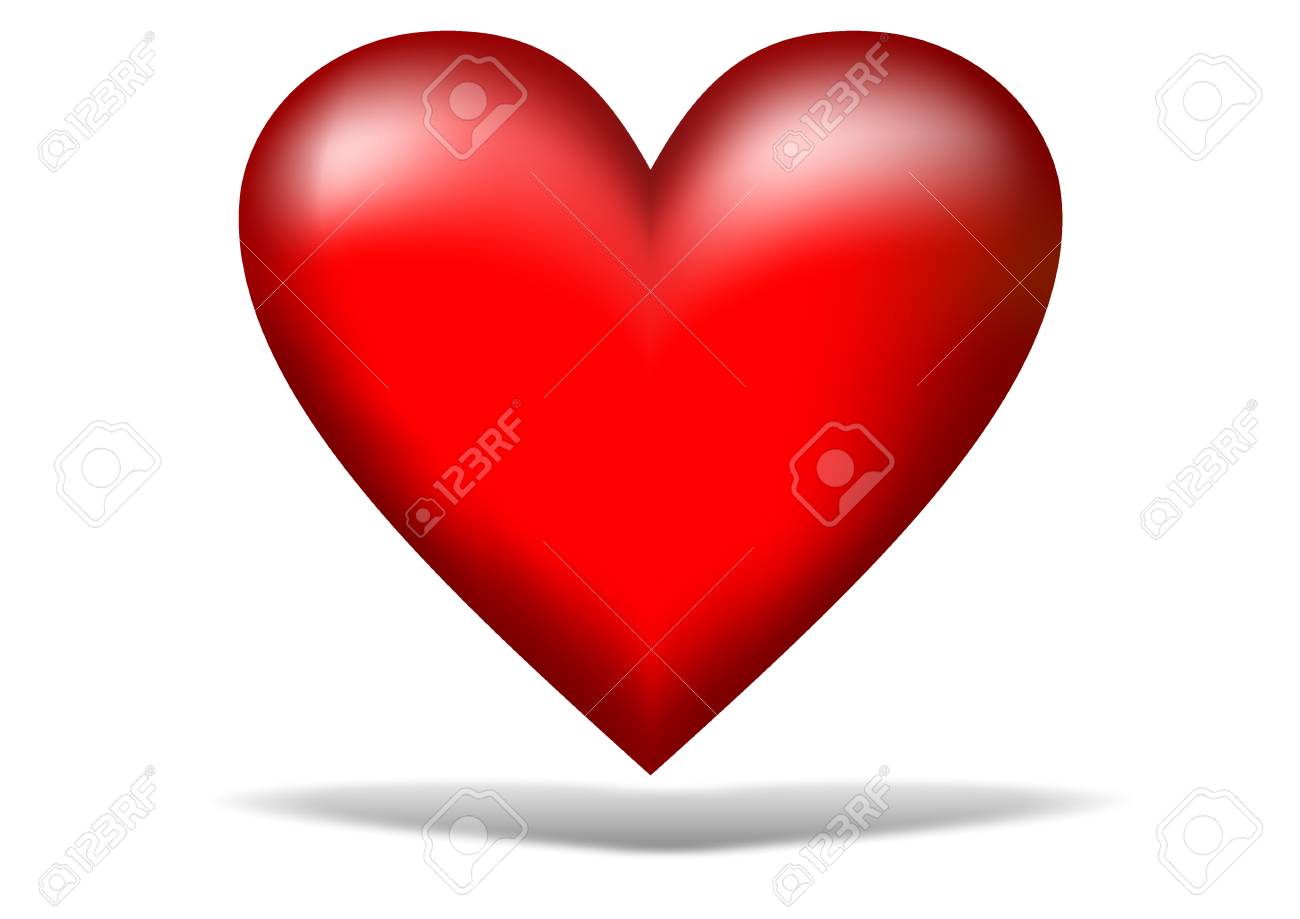 Rotes Herz Auf Weissem Hintergrund Isoliert Lizenzfreie Fotos Bilder Und Stock Fotografie Image 12284946
