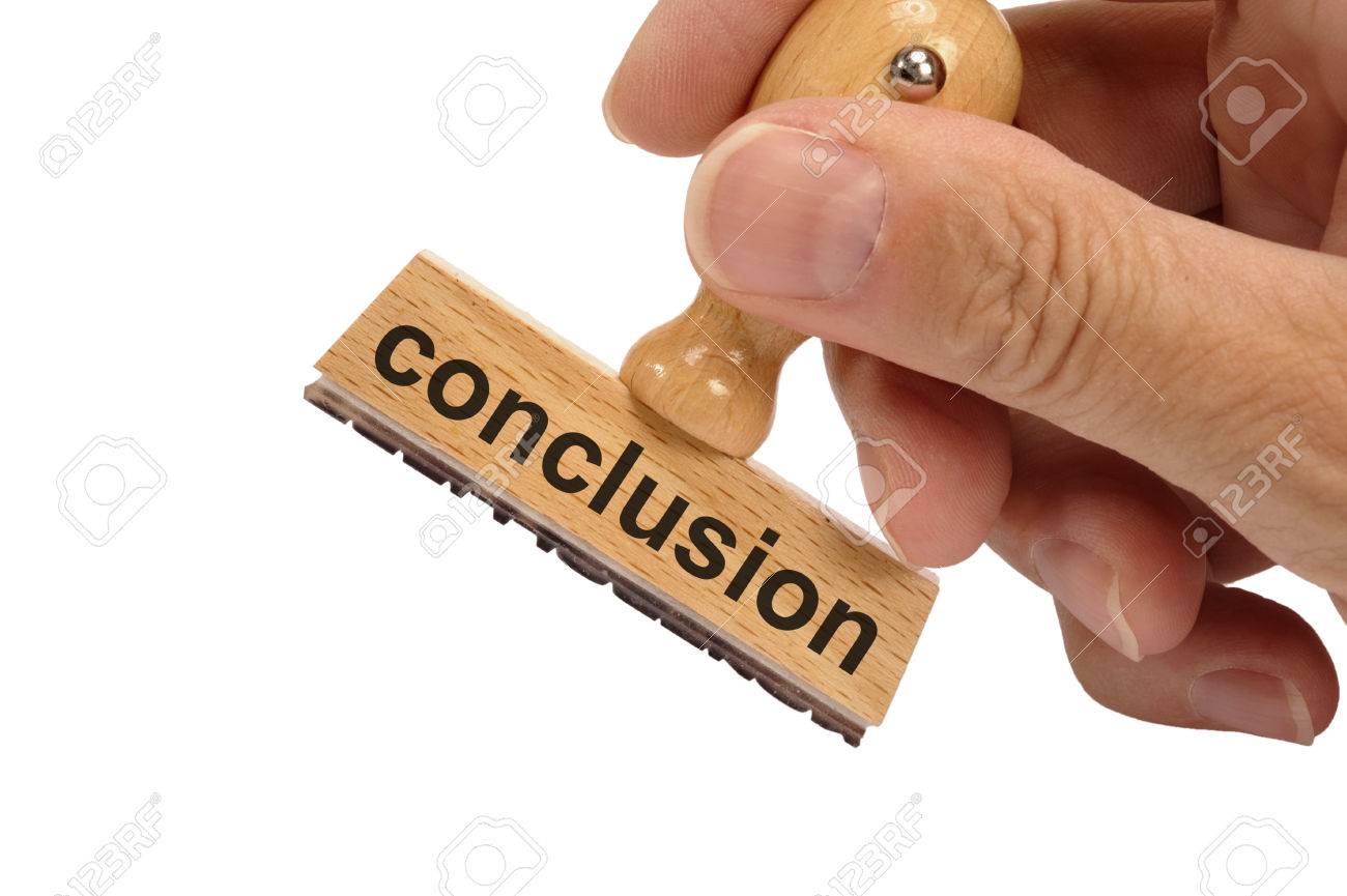 conclusion marked on rubber