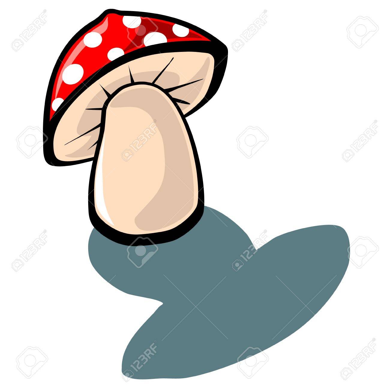 かわいいキノコのベクトルの漫画のイラスト素材 ベクタ Image